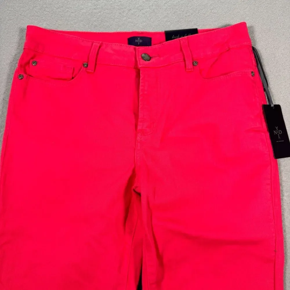 NYDJ Jeans Womens 8P Crop Pink‎ Pants Cropped Slim Fit Casual Capri Style